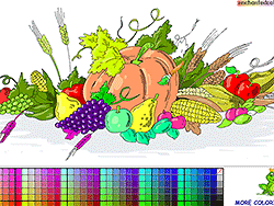 Autumn Harvest Coloring Page - Fun/Crazy - DOLLMANIA.COM