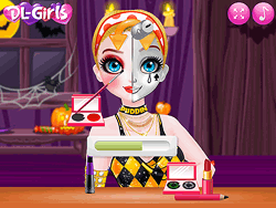 Princess Halloween Makeup HalfFaces Tutorial - Girls - DOLLMANIA.COM