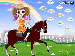 Horse Riding Girl Dressup Flash