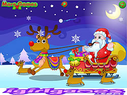 Happy Santa Claus and Reindeer