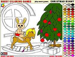 Christmas Bunny 1 - Rossy Coloring Games