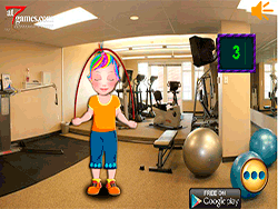 Rainbow Girl At Fitness
